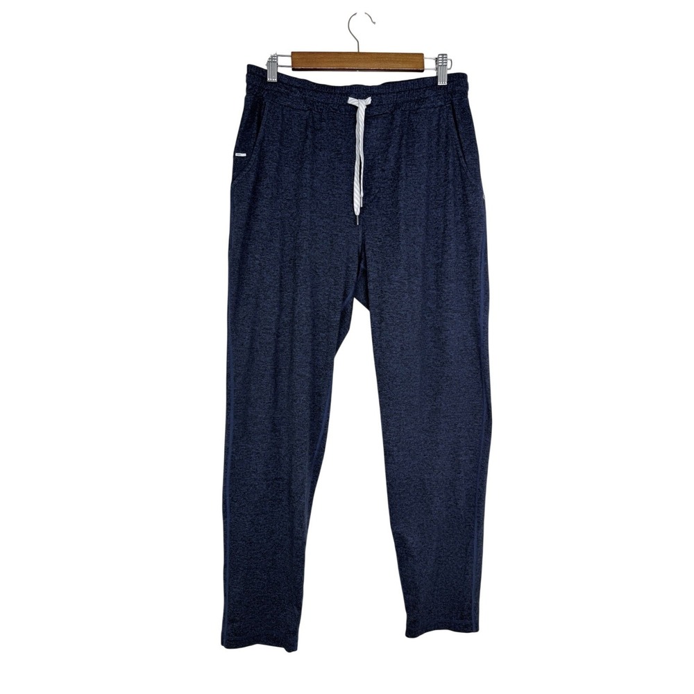 Vuori Ponto Performance Pants Mens Large Navy Blue Heathered DreamKnit Lounge